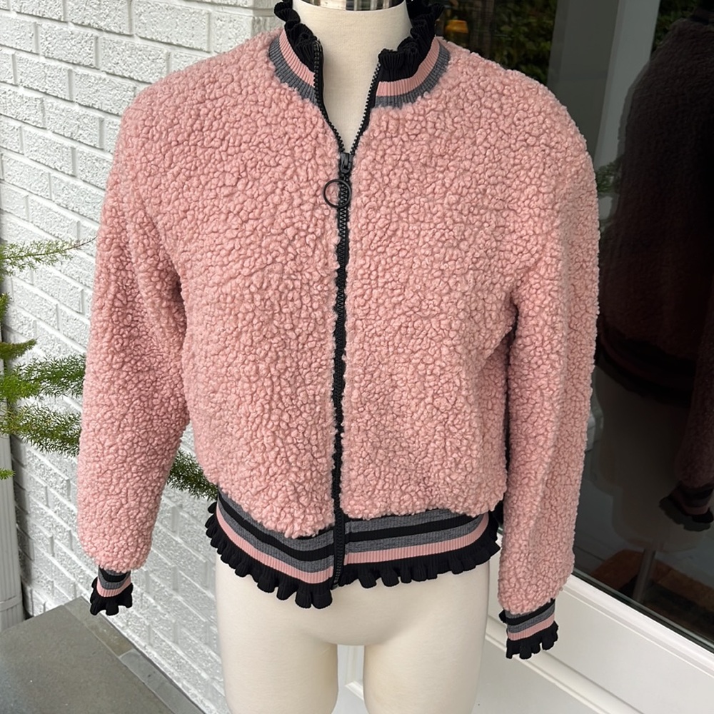 Urban Savage Pink / Black Sherpa Jacket - Picture 7 of 12